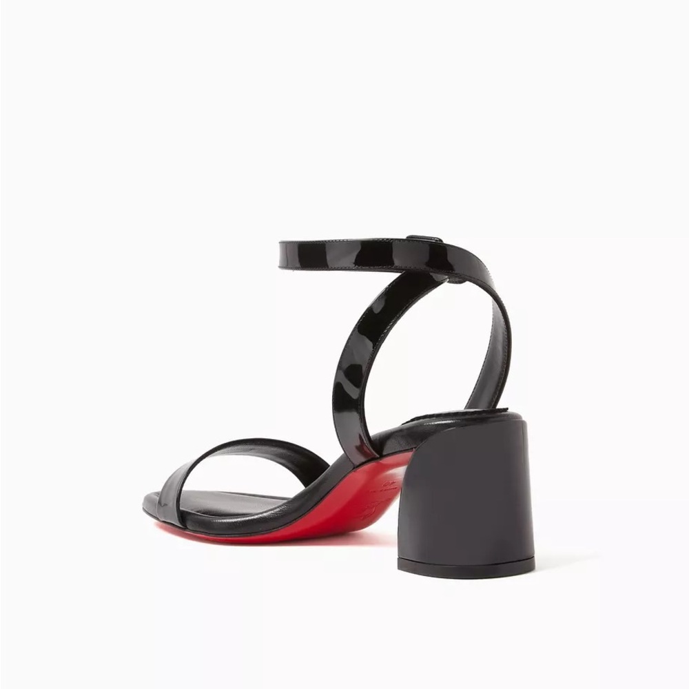 Christian Louboutin Miss Sabina 55mm Black Patent Leather block Heels - Picture 3 of 9